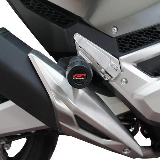 GP Kompozit Honda Forza 750 2021-2024 Uyumlu Egzoz Koruma Takozu Siyah (1)