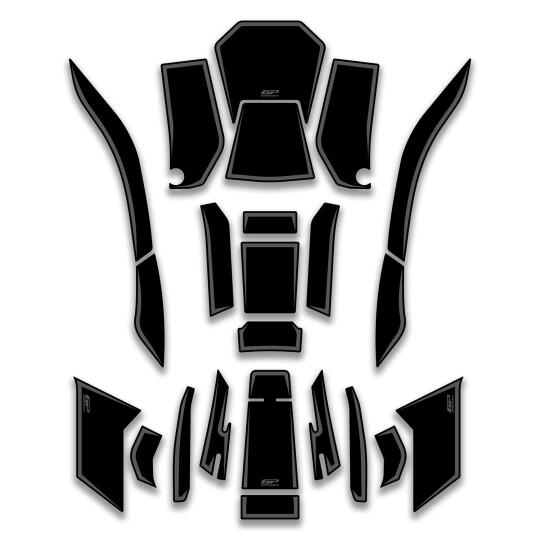 GP Kompozit Honda Forza 750 2021-2024 Uyumlu Full Tank Pad Seti Siyah