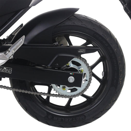 GP Kompozit Honda NC 700 X-S / NC 750 X-S 2012-2026 Uyumlu Zincir Korumalı Uzun Arka Çamurluk Siyah (1)