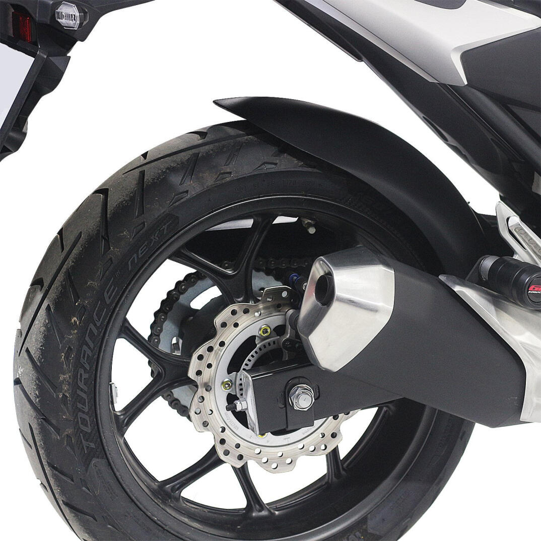 GP Kompozit Honda NC 700 X-S / NC 750 X-S 2012-2026 Uyumlu Zincir Korumalı Uzun Arka Çamurluk Siyah - 3