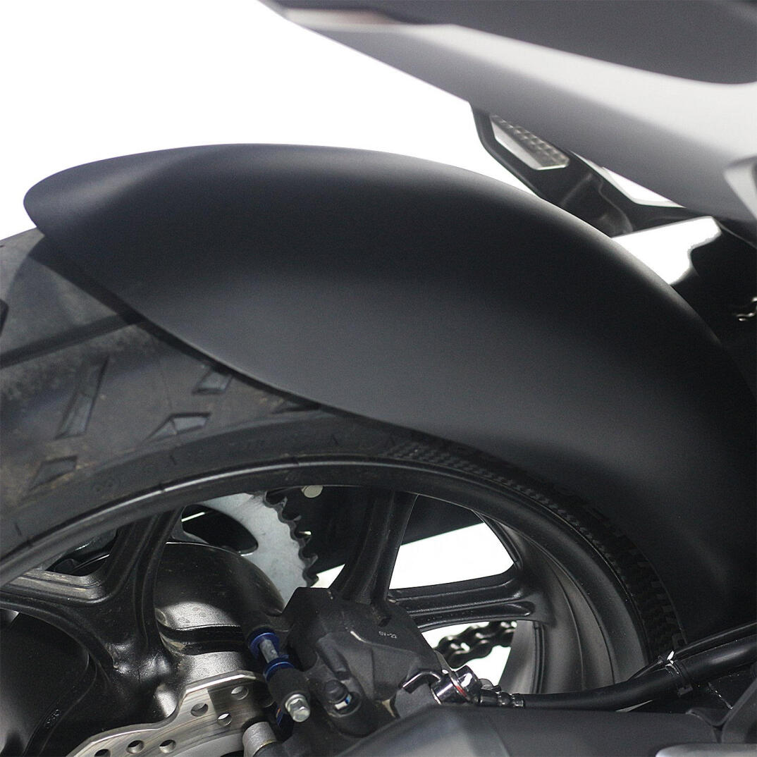 GP Kompozit Honda NC 700 X-S / NC 750 X-S 2012-2026 Uyumlu Zincir Korumalı Uzun Arka Çamurluk Siyah - 4