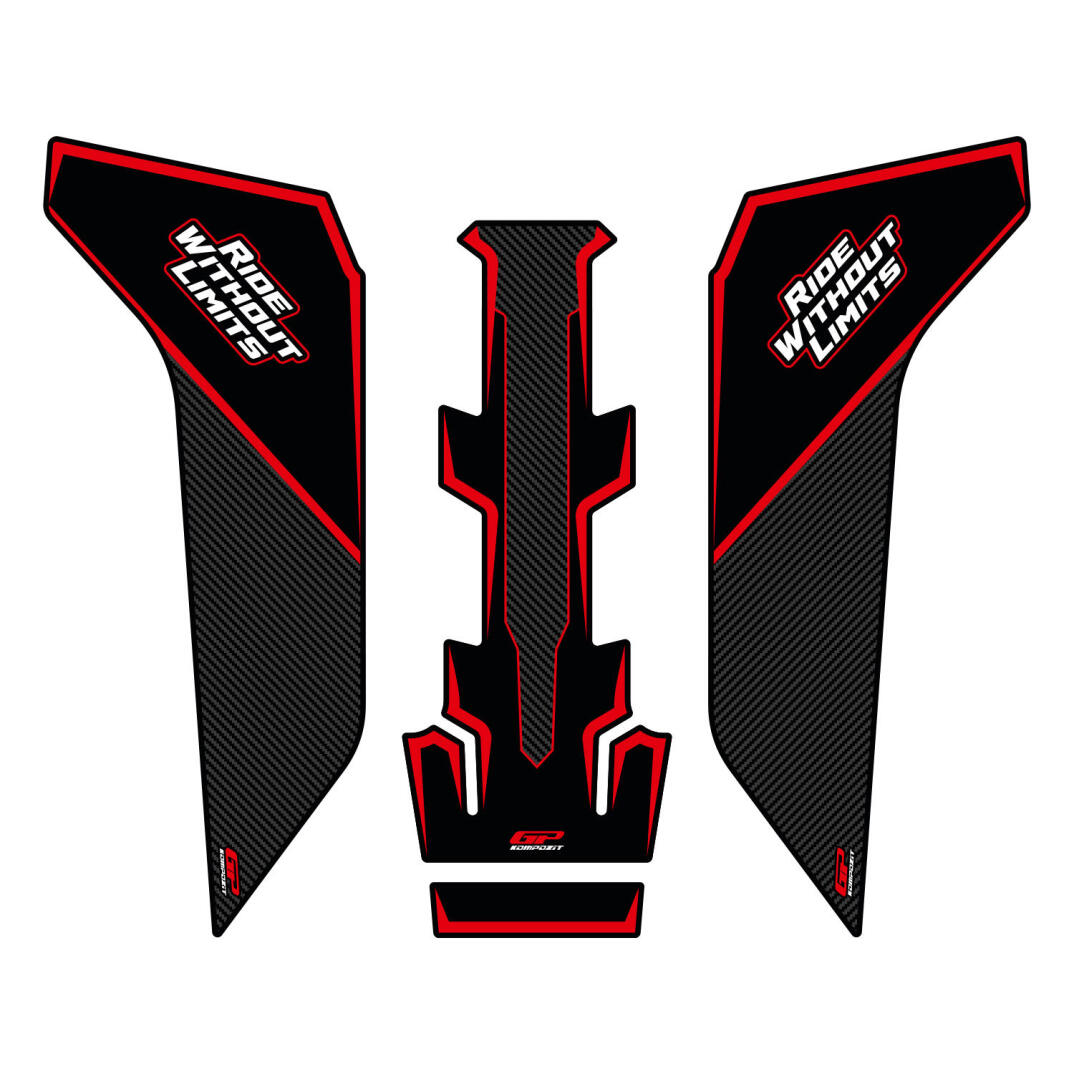 GP Kompozit Honda NC 750 X 2016-2020 Uyumlu Tank Pad Seti Kırmızı - 1