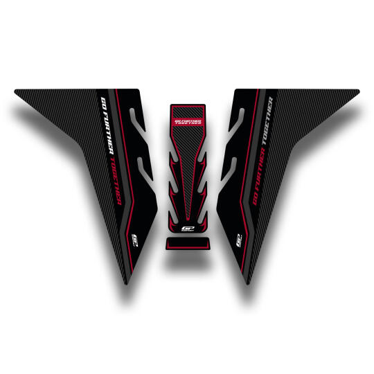GP Kompozit Honda NC 750 X 2021-2024 Uyumlu Tank Pad Seti Bordo