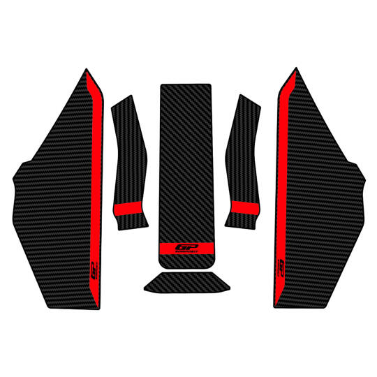 GP Kompozit Honda NC 750 X 2025-2026 Uyumlu Yeni Seri Tank Pad Karbon-Kırmızı 