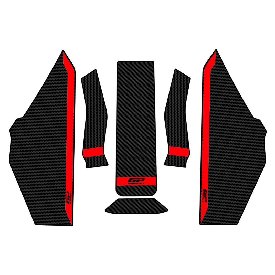 GP Kompozit Honda NC 750 X 2025-2026 Uyumlu Yeni Seri Tank Pad Karbon-Kırmızı - 1