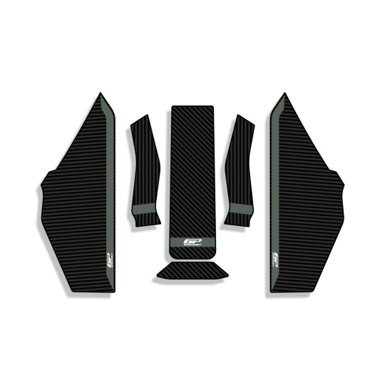 GP Kompozit Honda NC 750 X 2025-2026 Uyumlu Yeni Seri Tank Pad Karbon-Yeşil