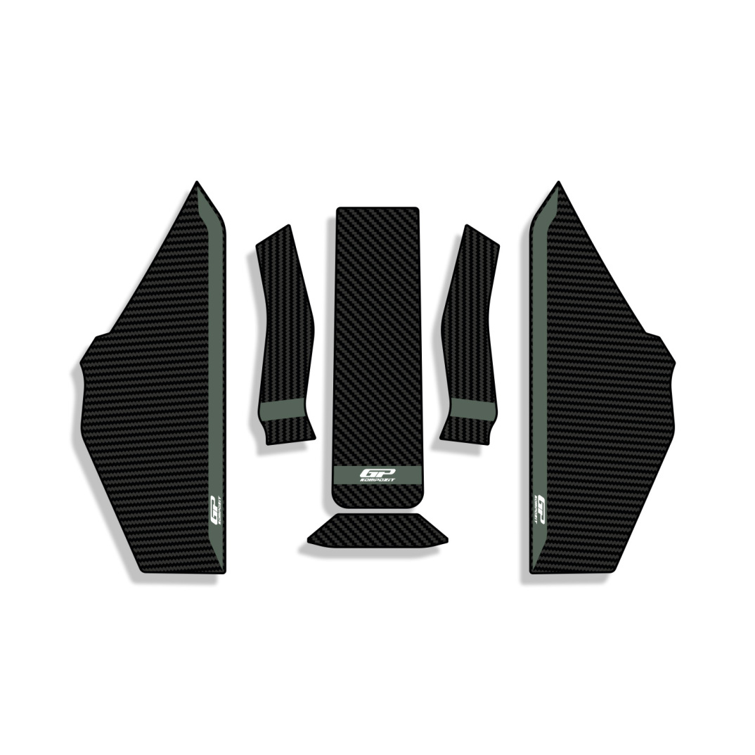 GP Kompozit Honda NC 750 X 2025-2026 Uyumlu Yeni Seri Tank Pad Karbon-Yeşil - 1