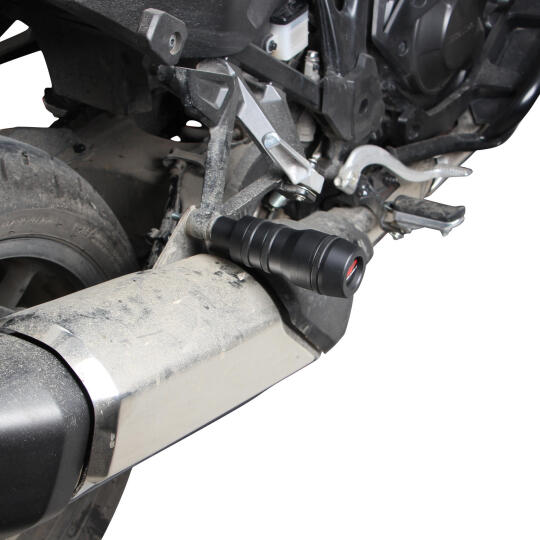 GP Kompozit Honda NT 1100 2022-2025 Uyumlu Egzoz Koruma Takozu Siyah - 4