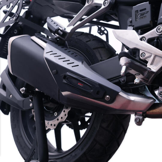 GP Kompozit Honda NX 500 2025-2026 Uyumlu Egzoz Koruma Kapağı Siyah (1)