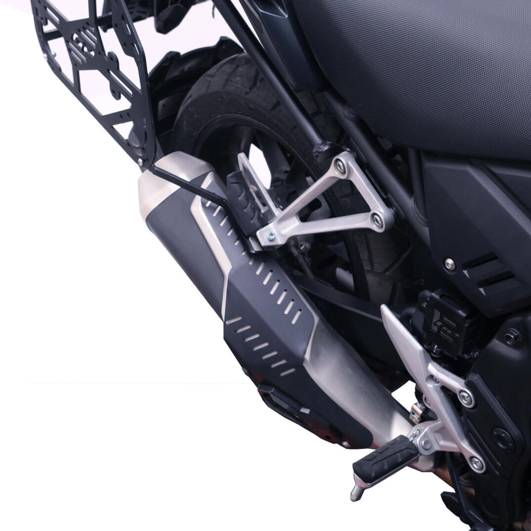 GP Kompozit Honda NX 500 2025-2026 Uyumlu Egzoz Koruma Kapağı Siyah - 3
