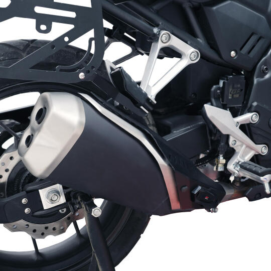 GP Kompozit Honda NX 500 2025-2026 Uyumlu Egzoz Koruma Kapağı Siyah - 4