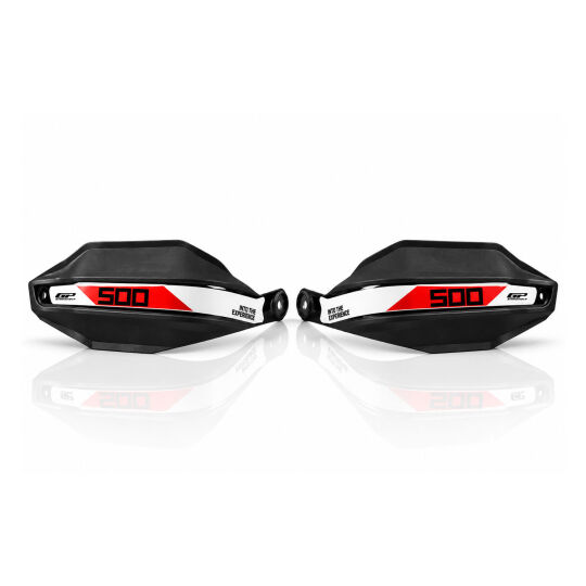GP Kompozit Honda NX 500 2025-2026 Uyumlu Plastik Elcik Koruma Beyaz-Kırmızı