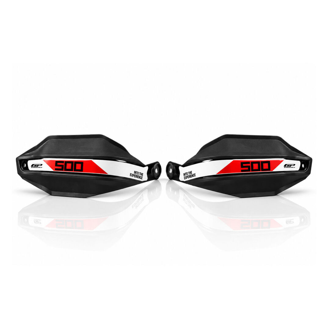 GP Kompozit Honda NX 500 2025-2026 Uyumlu Plastik Elcik Koruma Beyaz-Kırmızı - 1