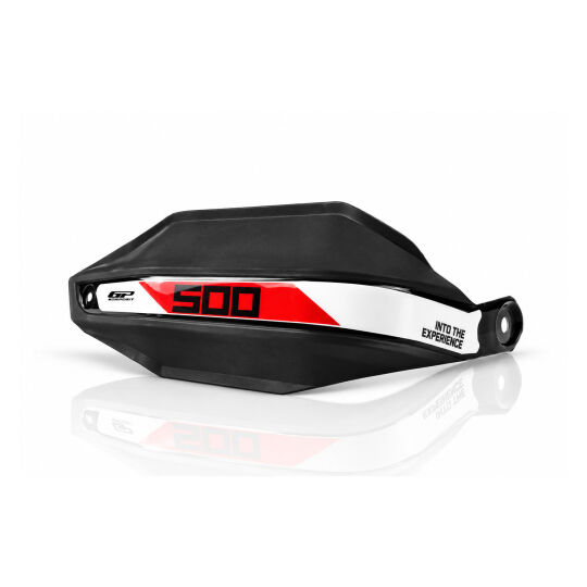 GP Kompozit Honda NX 500 2025-2026 Uyumlu Plastik Elcik Koruma Beyaz-Kırmızı (1)