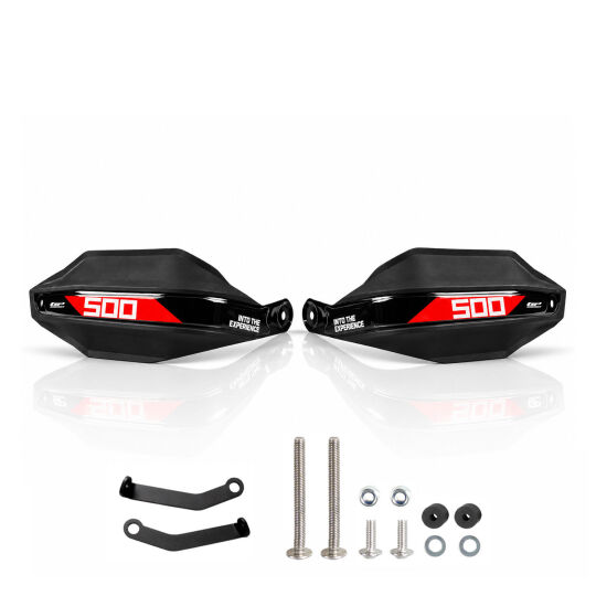 GP Kompozit Honda NX 500 2025-2026 Uyumlu Plastik Elcik Koruma Siyah-Kırmızı - 4