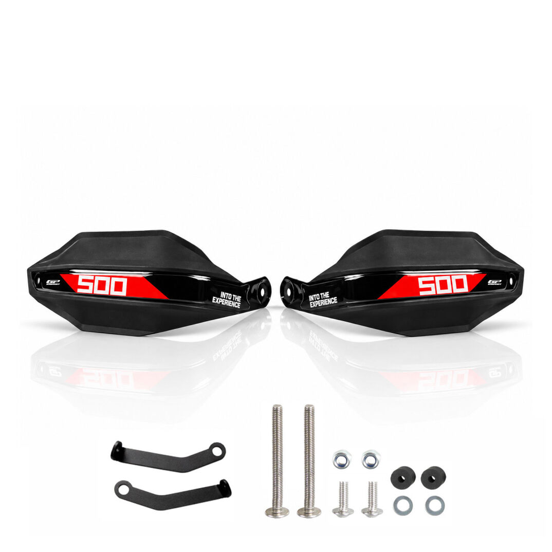 GP Kompozit Honda NX 500 2025-2026 Uyumlu Plastik Elcik Koruma Siyah-Kırmızı - 4