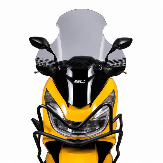 GP Kompozit Honda PCX 125 / 150 2014-2017 Uyumlu Elcikli Ön Cam Füme (1)