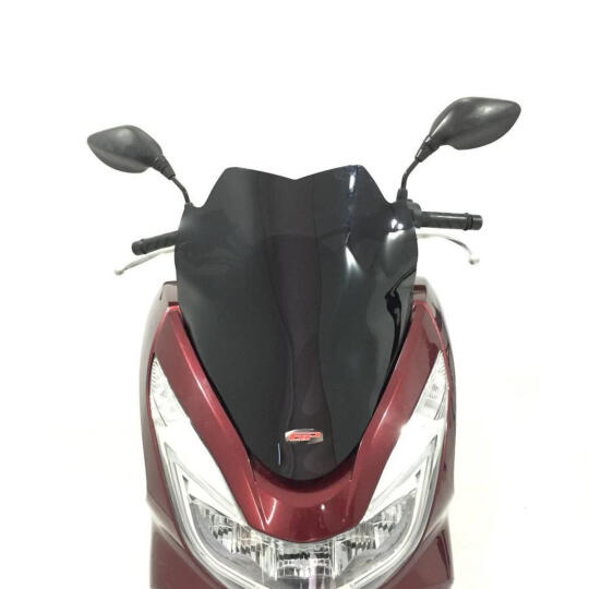 GP Kompozit Honda PCX 125 / 150 2014-2017 Uyumlu Spor Ön Cam Siyah (1)