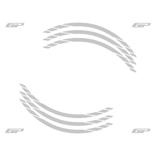 GP Kompozit Honda PCX 125 / 150 2014-2026 Uyumlu Yeni Seri Jant Şeridi Reflektif Gri