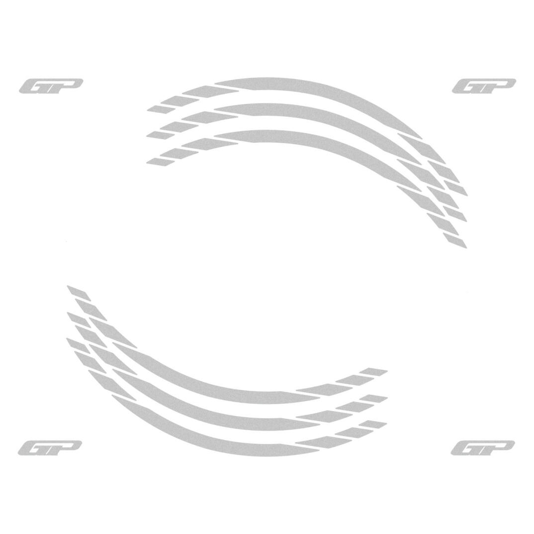 GP Kompozit Honda PCX 125 / 150 2014-2026 Uyumlu Yeni Seri Jant Şeridi Reflektif Gri - 1