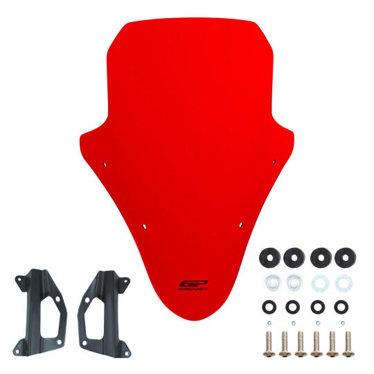 GP Kompozit Honda PCX 125 / 150 2018-2020 Uyumlu Ön Cam Kırmızı - 5