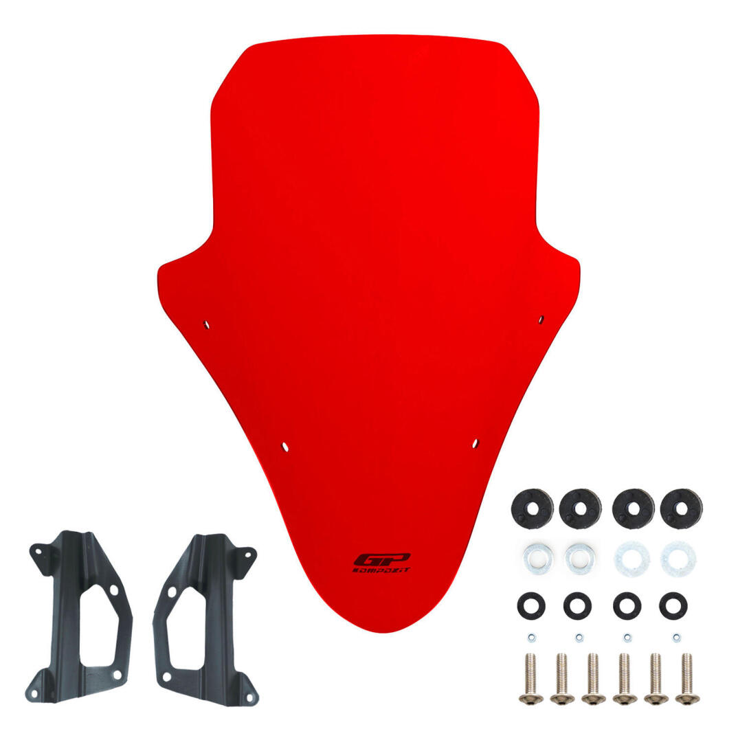 GP Kompozit Honda PCX 125 / 150 2018-2020 Uyumlu Ön Cam Kırmızı - 5