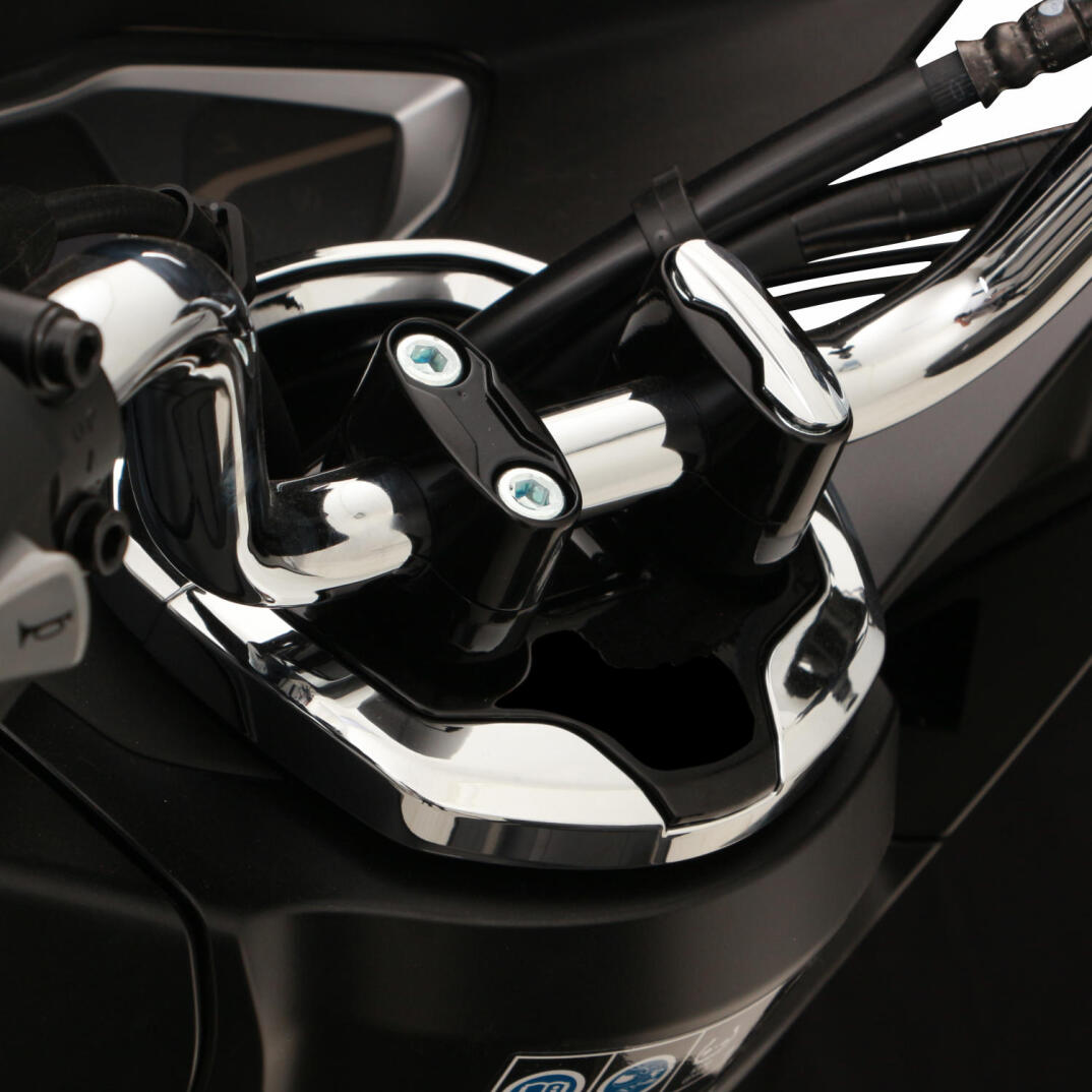 GP Kompozit Honda PCX 125 / 150 2018-2024 Uyumlu Gidon Yükseltme Siyah - 5