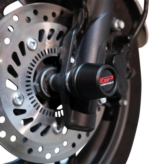 GP Kompozit Honda PCX 125 / 150 2018-2026 Uyumlu Ön Aks Koruma Takozu Siyah (1)