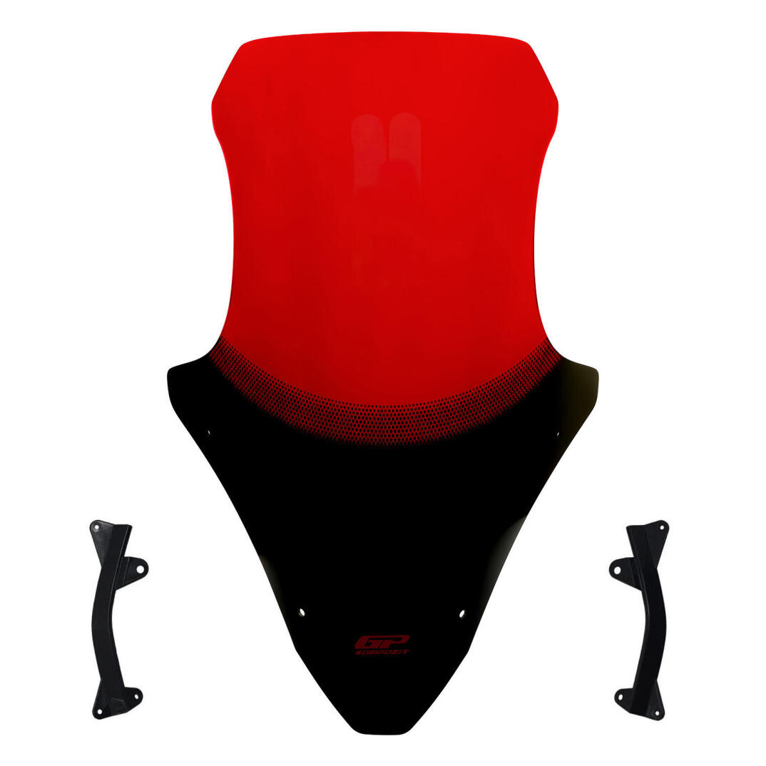 GP Kompozit Honda PCX 125 / 150 2021-2024 Uyumlu Baskılı Ön Cam Kırmızı - 1