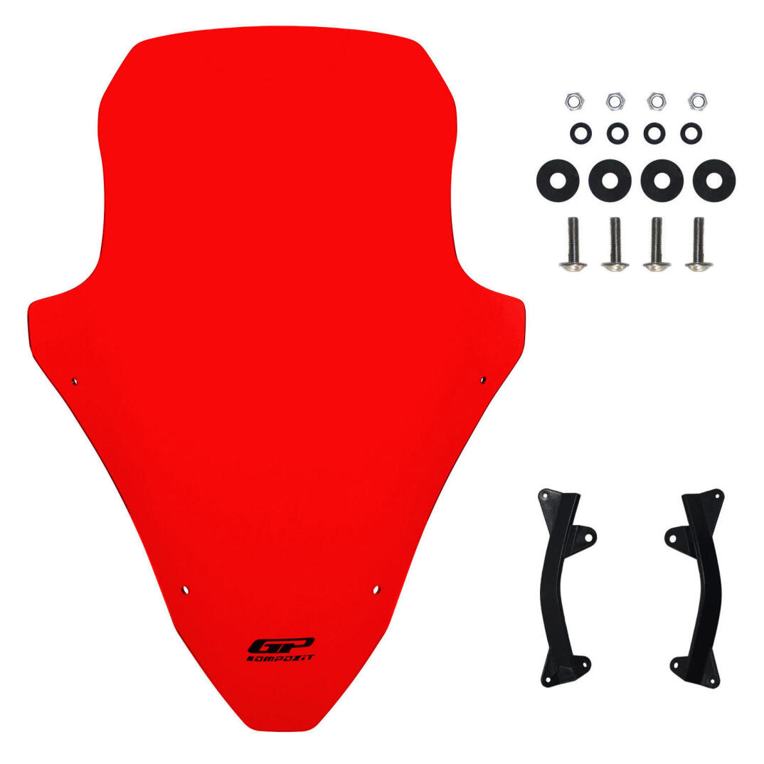 GP Kompozit Honda PCX 125 / 150 2021-2024 Uyumlu Ön Cam Kırmızı - 5