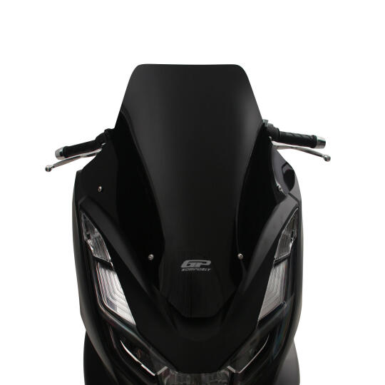 GP Kompozit Honda PCX 125 / 150 2021-2024 Uyumlu Spor Ön Cam Siyah (1)