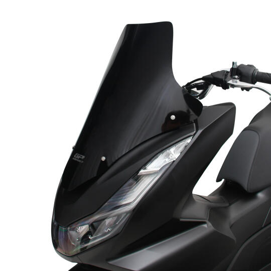 GP Kompozit Honda PCX 125 / 150 2021-2024 Uyumlu Spor Ön Cam Siyah - 3