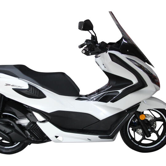 GP Kompozit Honda PCX 125 / 150 2021-2024 Uyumlu Üst/Alt Bacak ve Grenaj Koruma Seti Siyah (1)