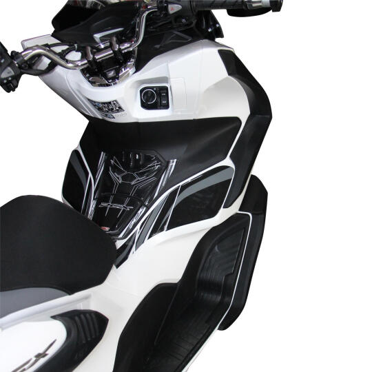 GP Kompozit Honda PCX 125 / 150 2021-2024 Uyumlu Üst/Alt Bacak ve Grenaj Koruma Seti Siyah - 3