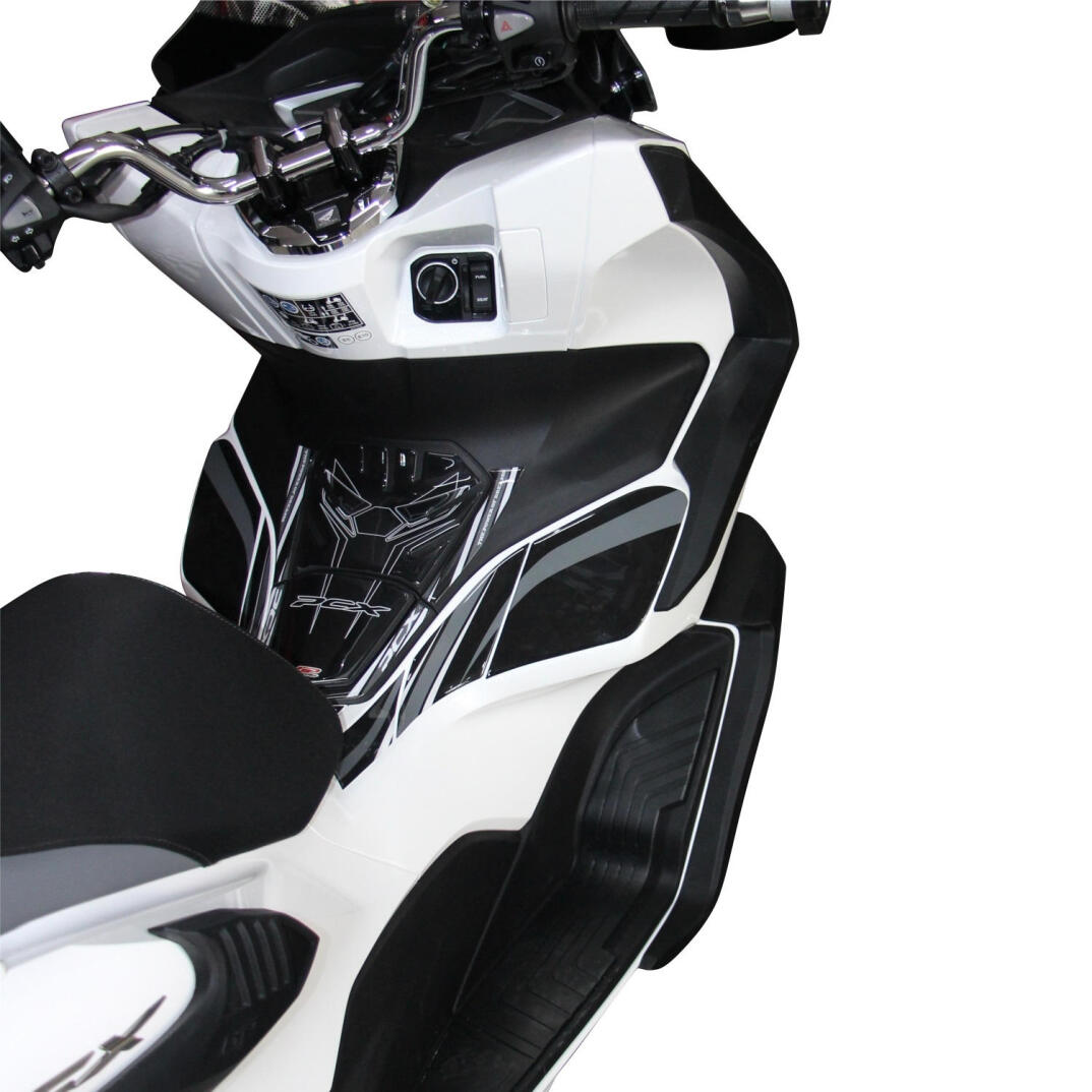 GP Kompozit Honda PCX 125 / 150 2021-2024 Uyumlu Üst/Alt Bacak ve Grenaj Koruma Seti Siyah - 3