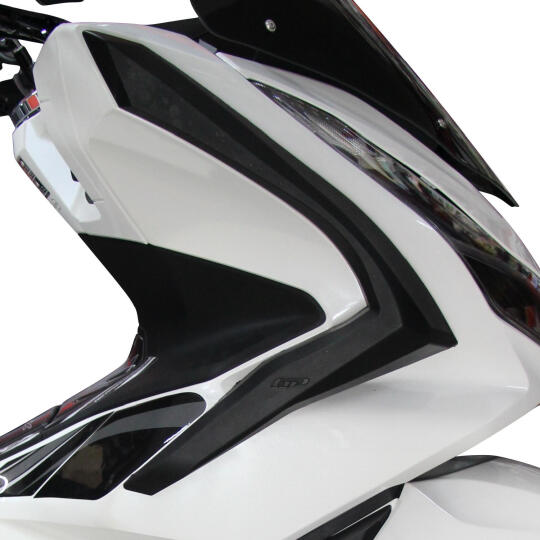 GP Kompozit Honda PCX 125 / 150 2021-2024 Uyumlu Üst/Alt Bacak ve Grenaj Koruma Seti Siyah - 4