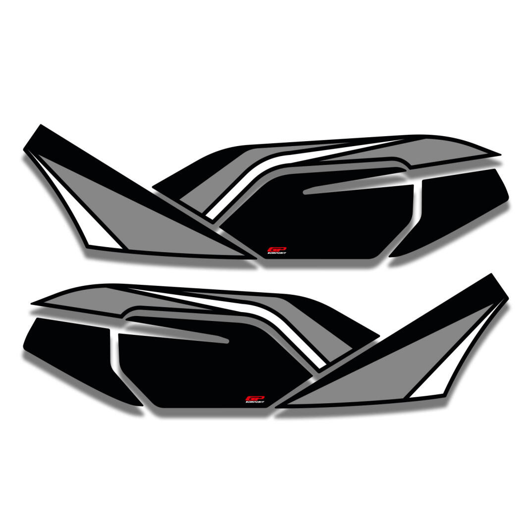 GP Kompozit Honda PCX 125 / 150 2021-2024 Uyumlu Yan Alt Ayak Pad Gri - 1
