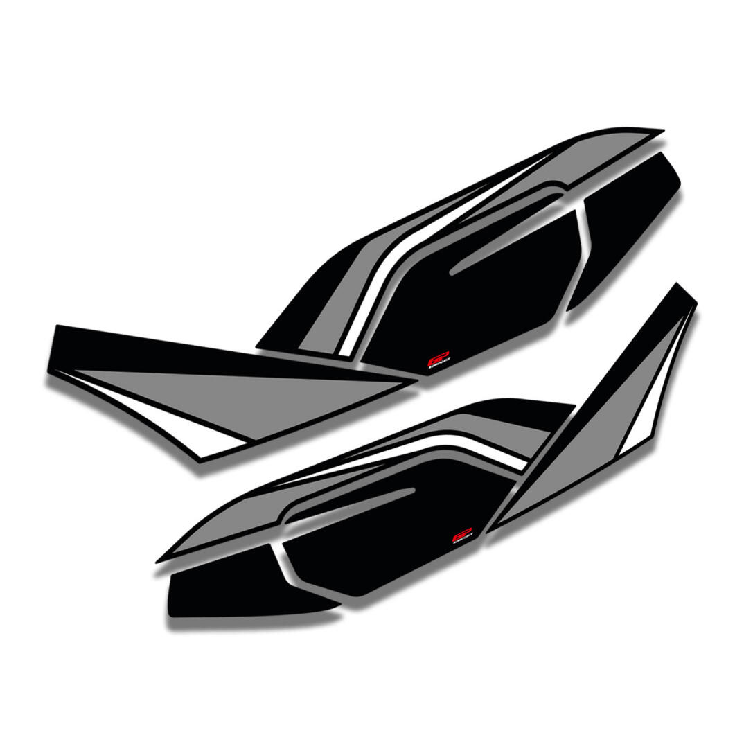 GP Kompozit Honda PCX 125 / 150 2021-2024 Uyumlu Yan Alt Ayak Pad Gri - 2
