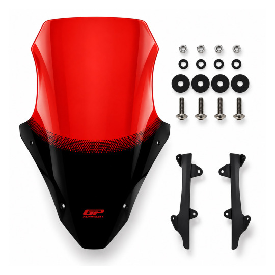 GP Kompozit Honda PCX 125 / 150 2025-2026 Uyumlu Baskılı Ön Cam Kırmızı - 5