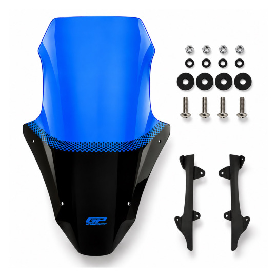 GP Kompozit Honda PCX 125 / 150 2025-2026 Uyumlu Baskılı Ön Cam Mavi - 5