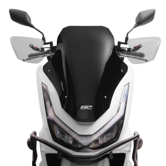 GP Kompozit Honda PCX 125 / 150 2025-2026 Uyumlu Baskılı Ön Cam Siyah (1)