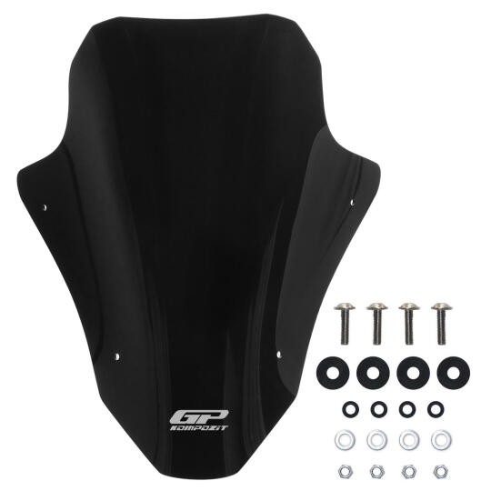 GP Kompozit Honda PCX 125 / 150 2025-2026 Uyumlu Baskılı Ön Cam Siyah - 5