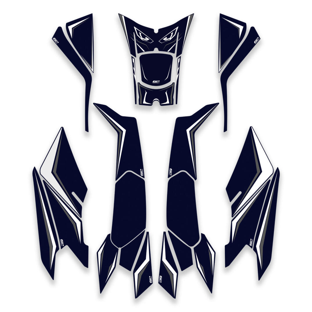 GP Kompozit Honda PCX 125 / 150 2025-2026 Uyumlu Full Tank Pad Seti Mavi - 1