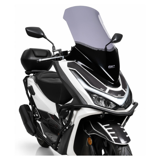GP Kompozit Honda PCX 125 / 150 2025-2026 Uyumlu Orijinal Bağlantılı Baskılı Ön Tur Camı Füme - 4
