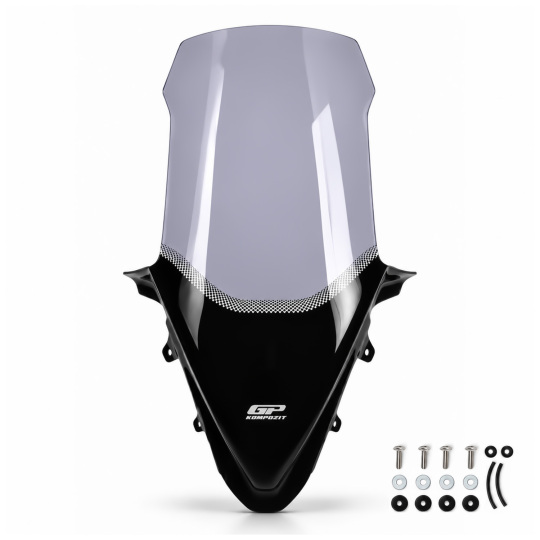 GP Kompozit Honda PCX 125 / 150 2025-2026 Uyumlu Orijinal Bağlantılı Baskılı Ön Tur Camı Füme - 7