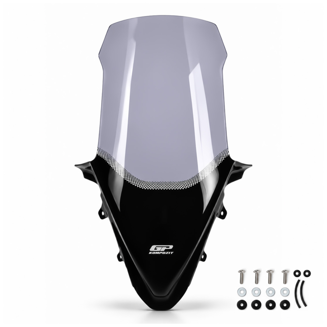 GP Kompozit Honda PCX 125 / 150 2025-2026 Uyumlu Orijinal Bağlantılı Baskılı Ön Tur Camı Füme - 7