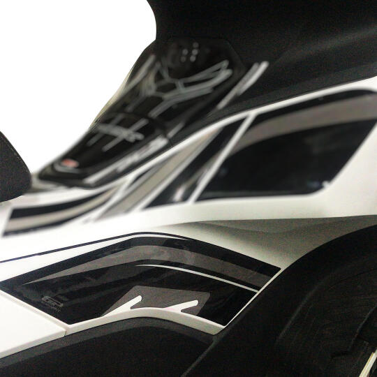 GP Kompozit Honda PCX 125 2021-2024 Uyumlu Yan Ayak Pad Gri (1)