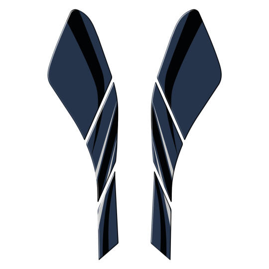 GP Kompozit Honda PCX 125 2021-2024 Uyumlu Yan Pad Mavi - 1