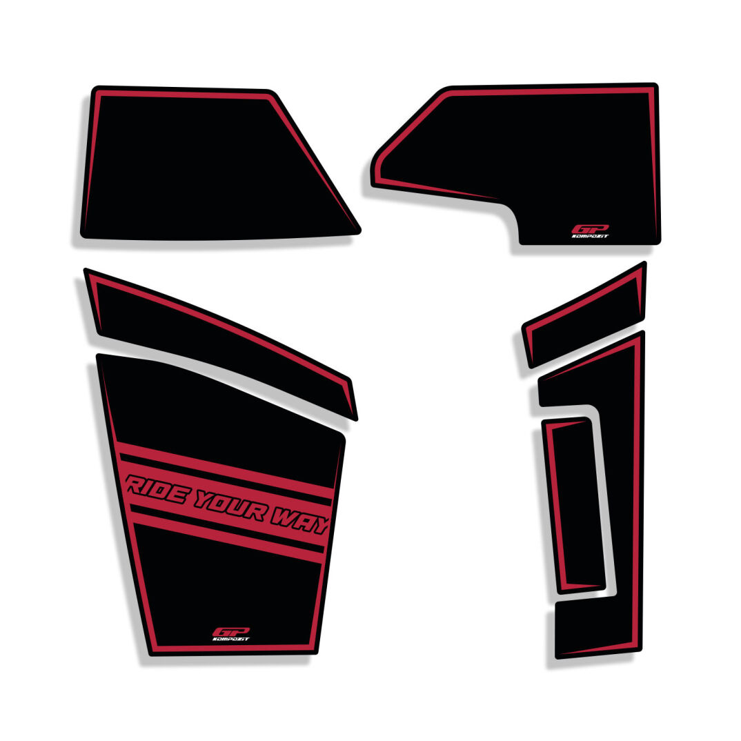 GP Kompozit Honda PCX 125 2025-2026 Uyumlu Full Cep Pad Kırmızı - 1