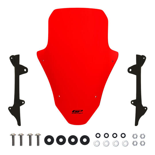 GP Kompozit Honda PCX 125 2025-2026 Uyumlu Ön Cam Kırmızı - 5